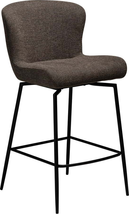 Hnědá čalouněná barová židle (výška sedáku 67