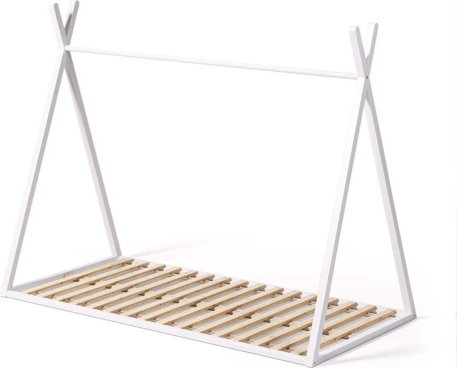 Bílá domečková dětská postel z bukového dřeva s roštem 90x190 cm Maralis – Kave Home Kave Home