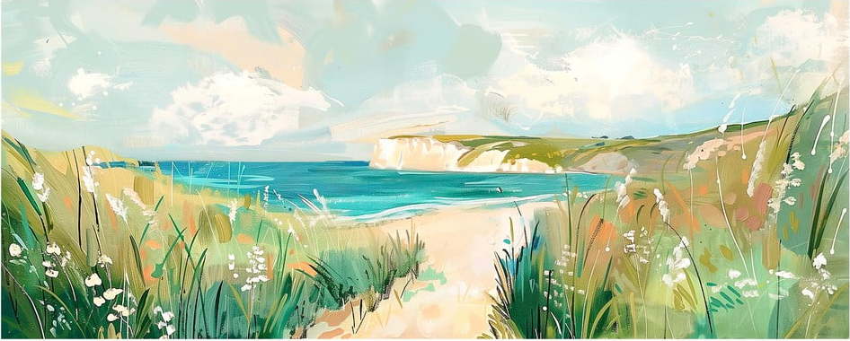 Obraz 60x150 cm Gouache Sea – Styler Styler