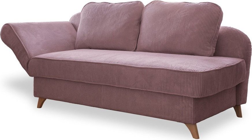 Starorůžová manšestrová lenoška (levý roh) Chic Charlotte – Miuform Miuform