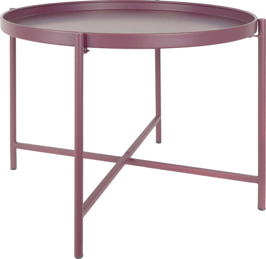 Růžovofialový kovový kulatý konferenční stolek ø 50 cm Meseta – Leitmotiv Leitmotiv