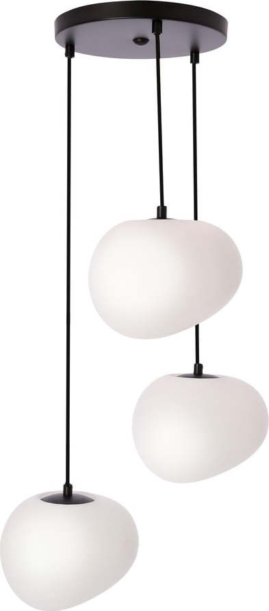 Černo-bílé závěsné svítidlo ø 42 cm Stones – Candellux Lighting Candellux Lighting