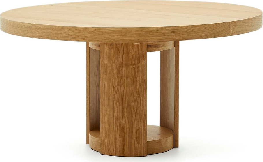 Kulatý rozkládací jídelní stůl s přídavnou deskou v dekoru dubu ø 150 cm Artis – Kave Home Kave Home