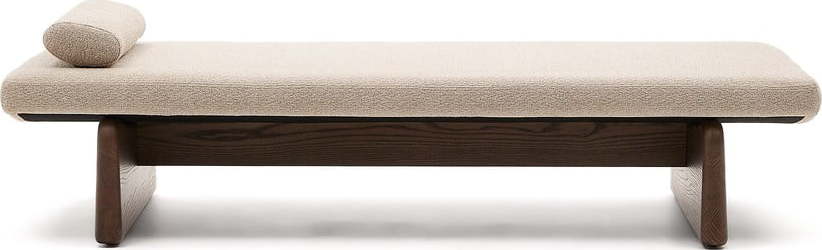 Béžová/v tmavě přírodní barvě žinylková lenoška (variabilní roh) Topaz – Kave Home Kave Home