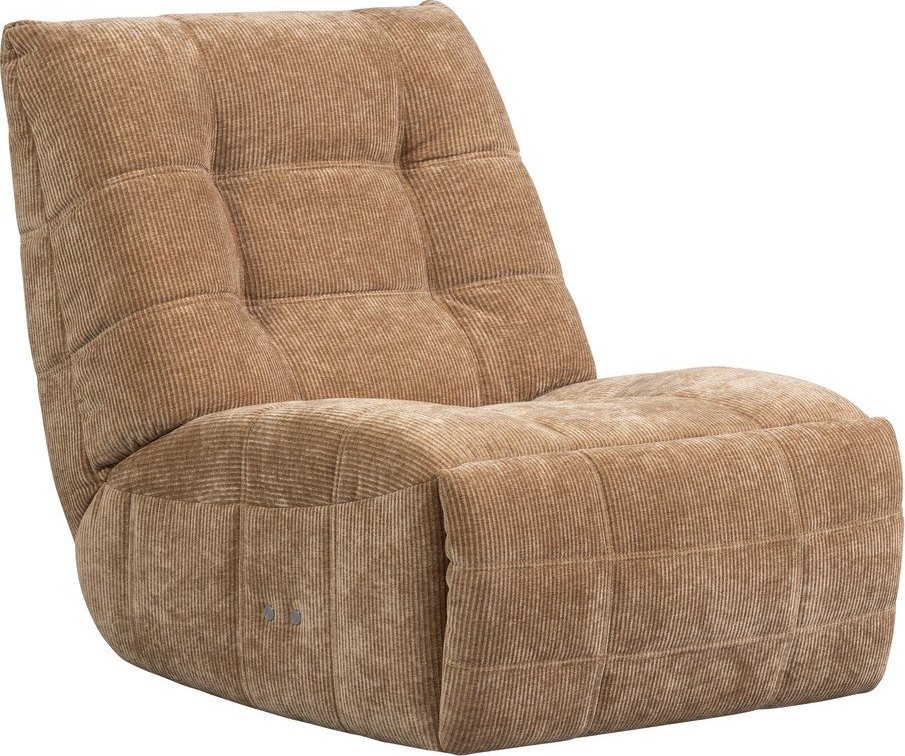 Světle hnědé polohovací manšestrové relaxační křeslo Hein – WOOOD WOOOD