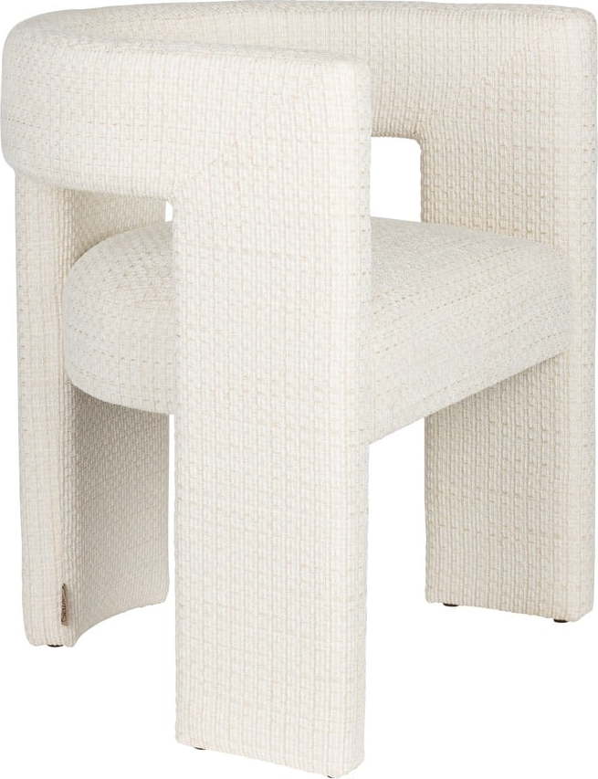 Krémové čalouněné jídelní křeslo s područkami Medina – Dutchbone Dutchbone