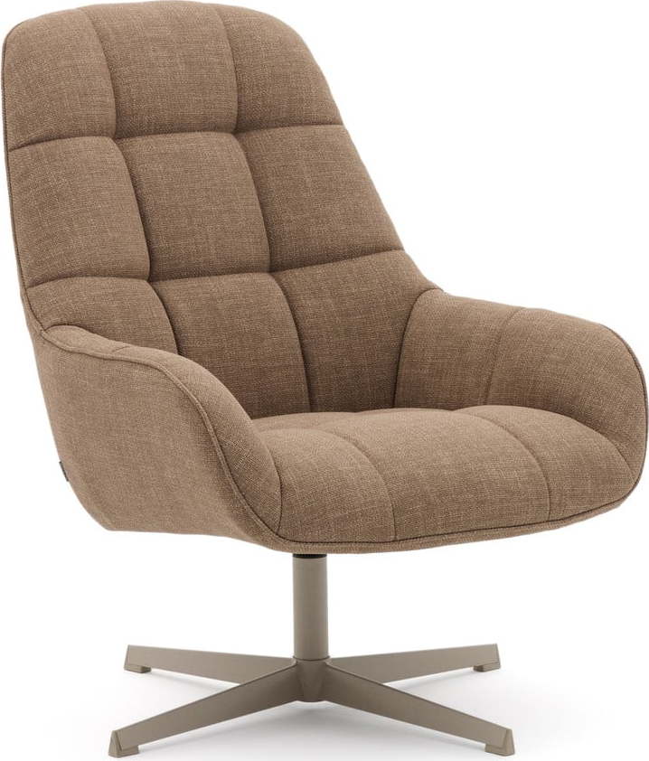 Hnědé otočné křeslo Jaspe – Kave Home Kave Home