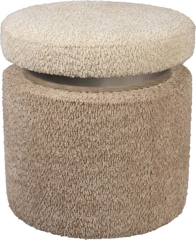 Béžový taburet z textilie bouclé Sen – Dutchbone Dutchbone