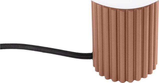 Světle hnědá stolní lampa se skleněným stínidlem (výška 19 cm) Orbital – Sollux Sollux