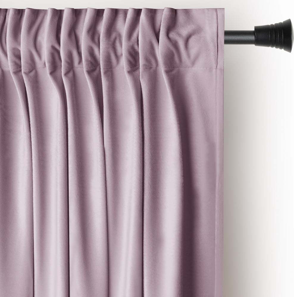 Světle růžový sametový dimout závěs 140x270 cm Pleat – Restilo Restilo