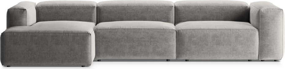 Světle šedá rohová pohovka (levý roh/s lenoškou) Bergamo – Cosmopolitan Design Cosmopolitan design