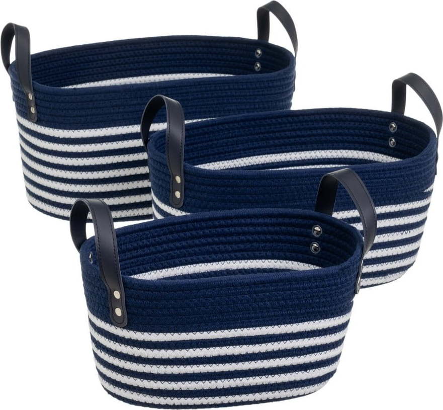 Látkové košíky v sadě 3 ks 38x22x20 cm – Casa Selección Casa Selección
