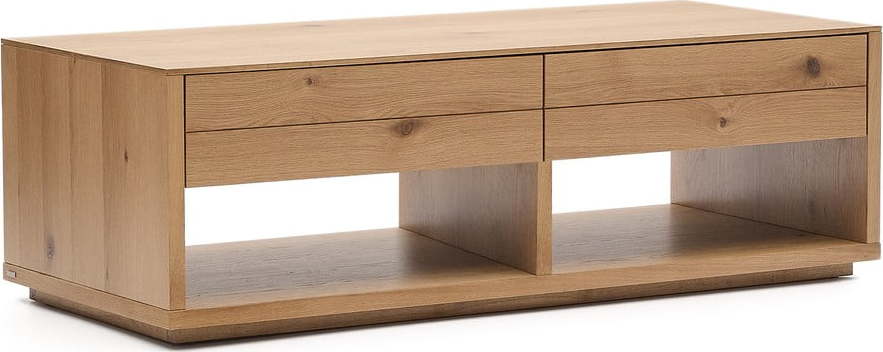Konferenční stolek v dekoru dubu v přírodní barvě 60x140 cm Alguema – Kave Home Kave Home