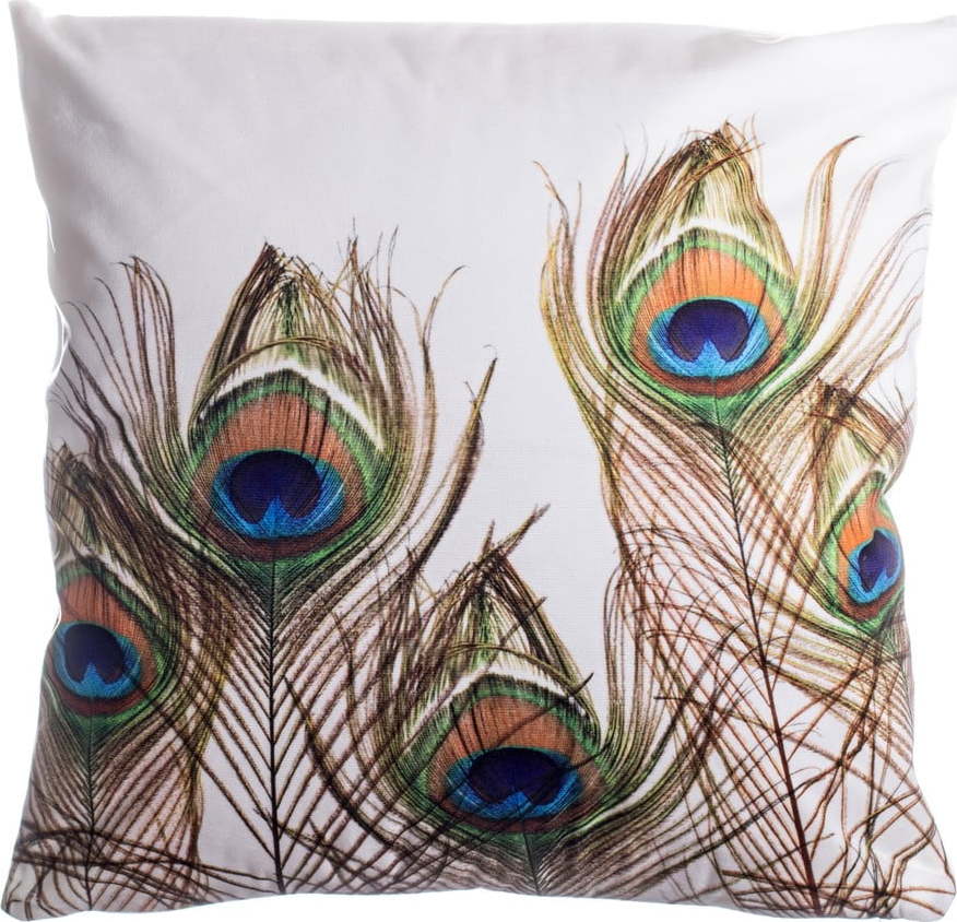 Dekorační polštář 45x45 cm Peacock Feathers – JAHU collections JAHU collections