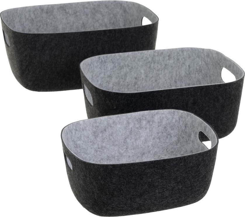 Látkové košíky v sadě 3 ks 36x28x16 cm – Casa Selección Casa Selección