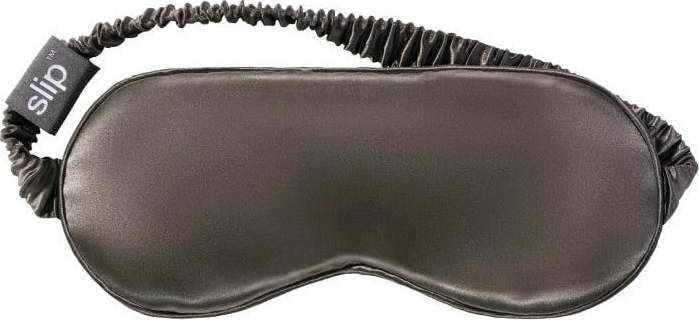Tmavě šedá hedvábná maska na spaní Charcoal – slip slip