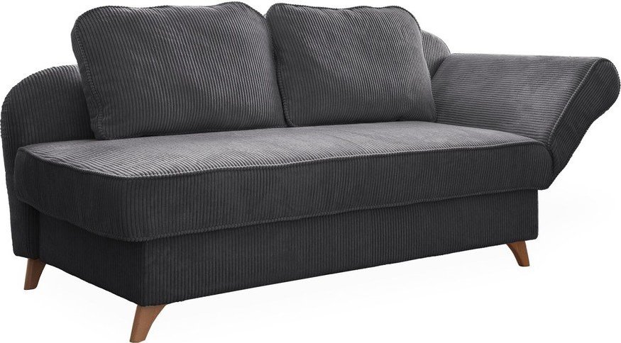 Šedá manšestrová lenoška (pravý roh) Chic Charlotte – Miuform Miuform