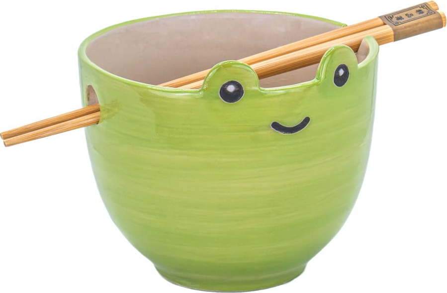 Zelená miska z kameniny 450 ml Frog – Sass & Belle Sass & Belle