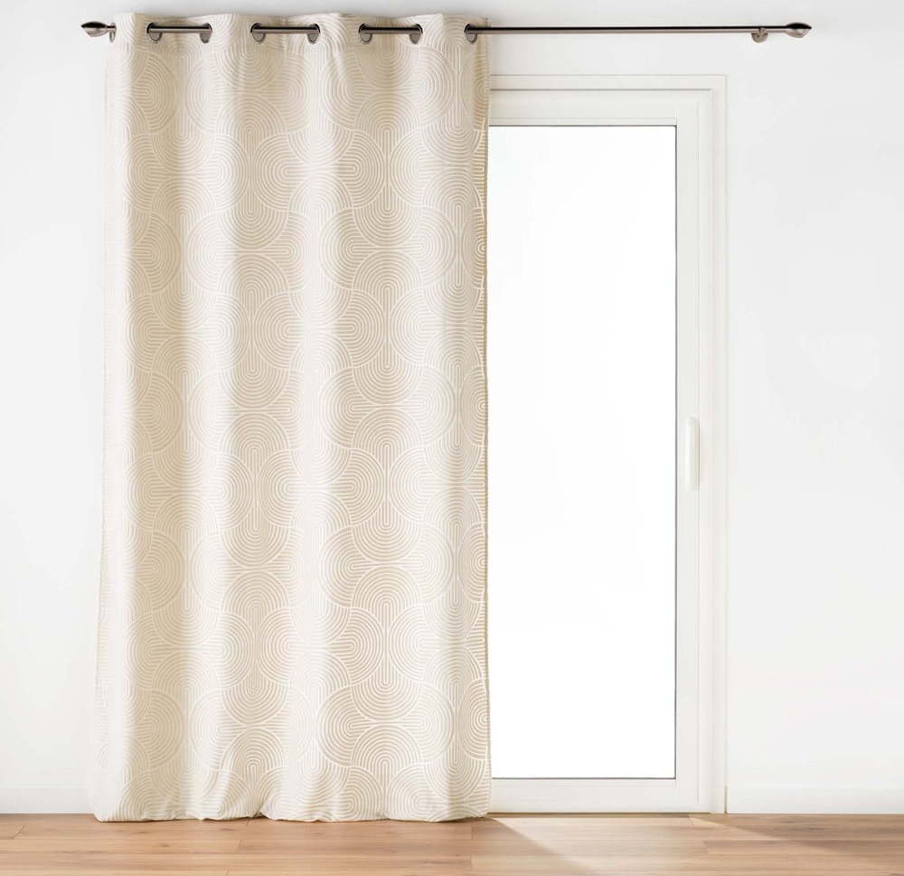 Béžový sametový závěs 135x260 cm Eva – douceur d'intérieur Douceur d intérieur