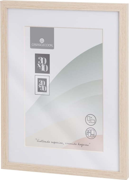 Rámeček na zeď v přírodní barvě 32x42 cm Sencillo – Casa Selección Casa Selección
