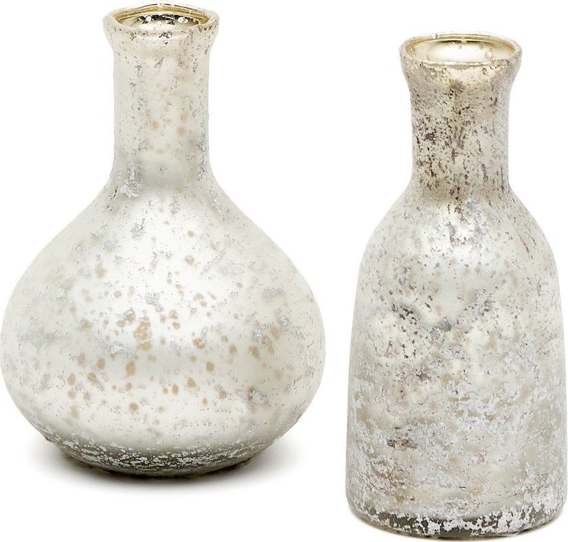 Ručně vyrobené vázy v sadě 2 ks ve stříbrné barvě (výška 13 cm) Deila – Kave Home Kave Home