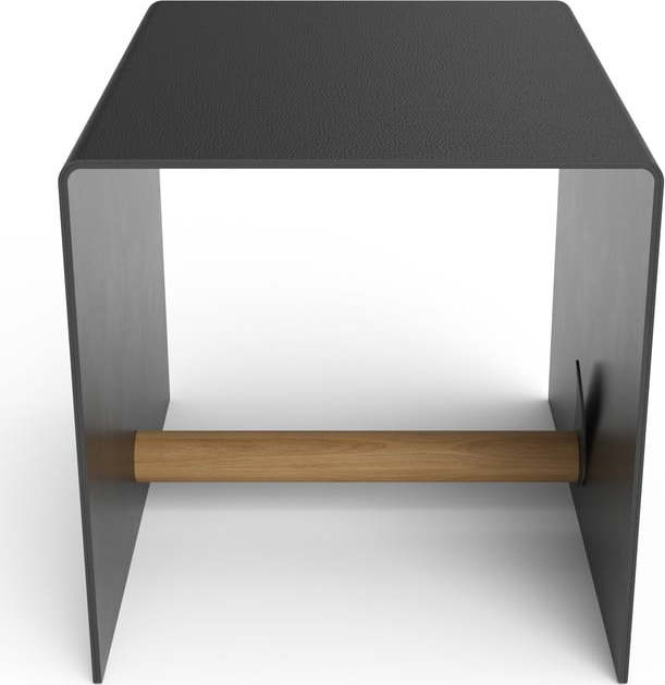 Černý dekorativní kovový/z eko kůže úložný box 32x38x31 cm Bull – LIND DNA Lind DNA