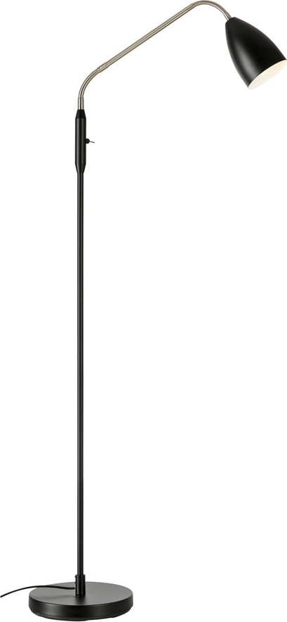 Černá LED stmívatelná stojací lampa s kovovým stínidlem (výška 140 cm) Patro – Markslöjd Markslöjd