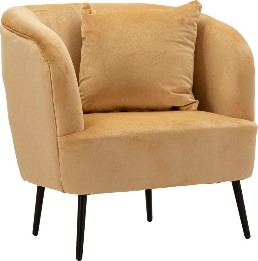 Světle hnědé sametové křeslo Browy – Mauro Ferretti Mauro Ferretti