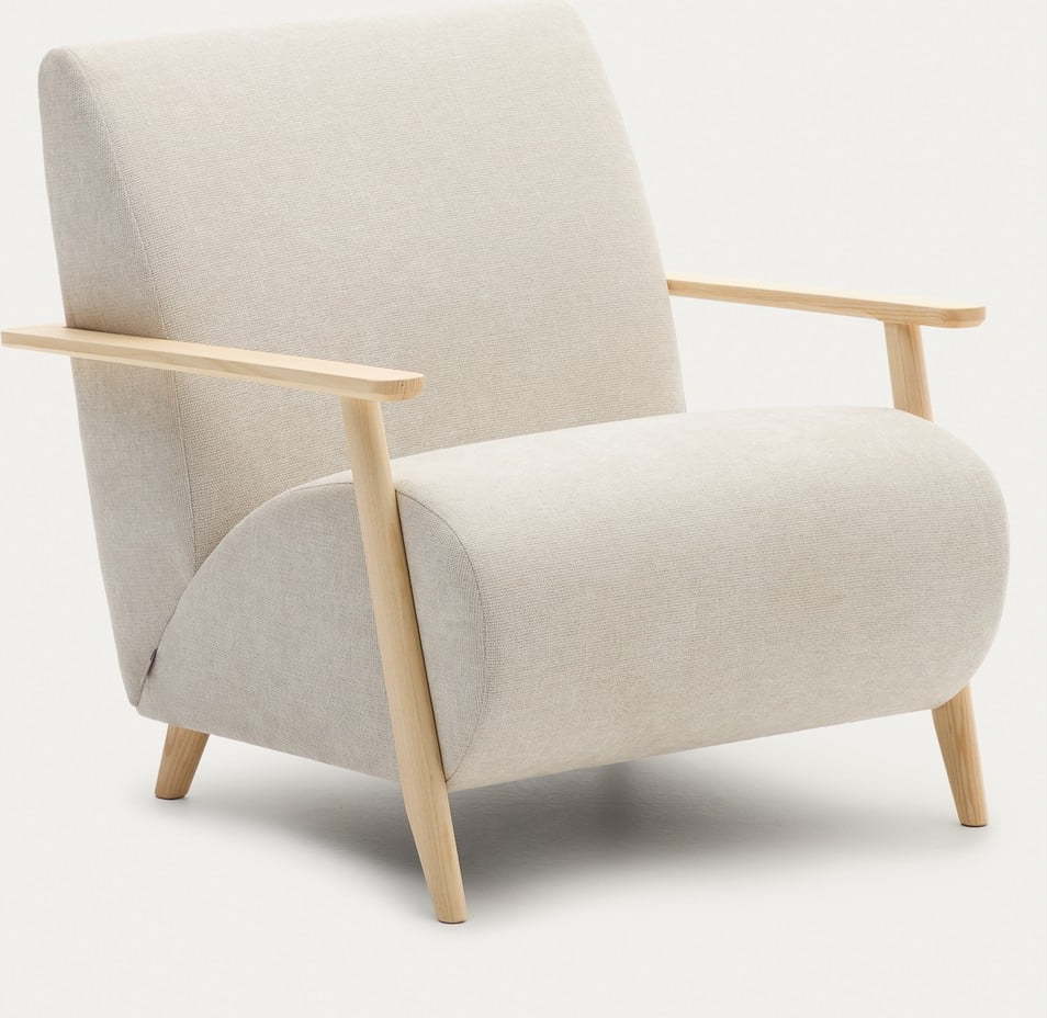 Béžové/krémové žinylkové křeslo Meghan – Kave Home Kave Home