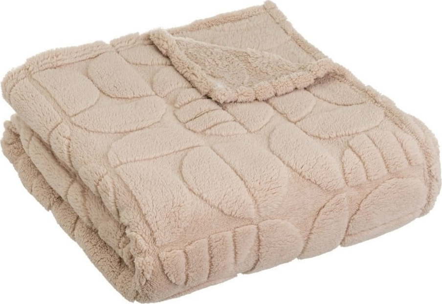 Světle hnědá deka z mikroplyše 130x160 cm Mid Century – Casa Selección Casa Selección