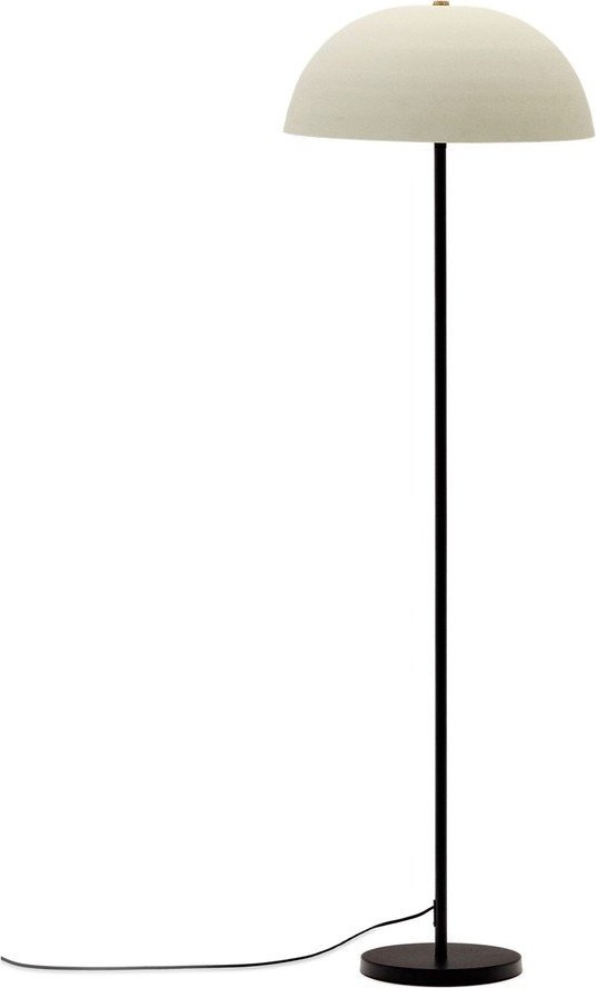 Bílá stojací lampa s kovovým stínidlem (výška 140 cm) Nibla – Kave Home Kave Home