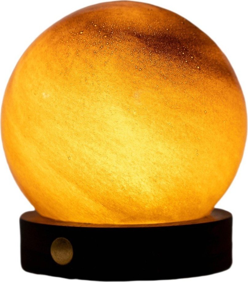 Tmavě hnědá světelná dekorace na USB ø 8 cm Sand Storm – Gingko Gingko