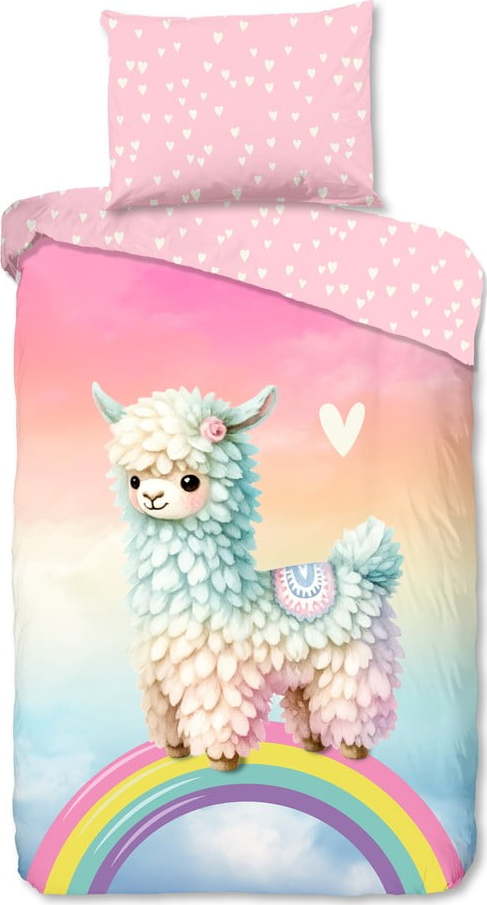 Růžové bavlněné dětské povlečení na jednolůžko 140x200 cm Chico – Good Morning GOOD MORNING