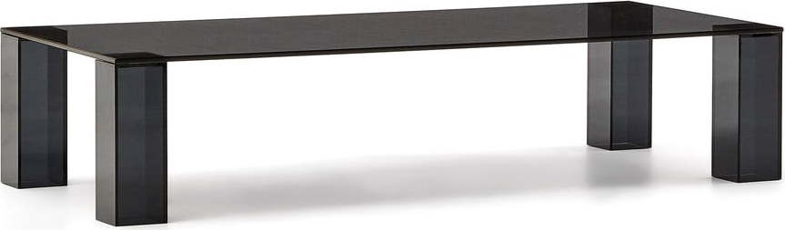 Tmavě šedý skleněný konferenční stolek 60x140 cm Adularia – Kave Home Kave Home