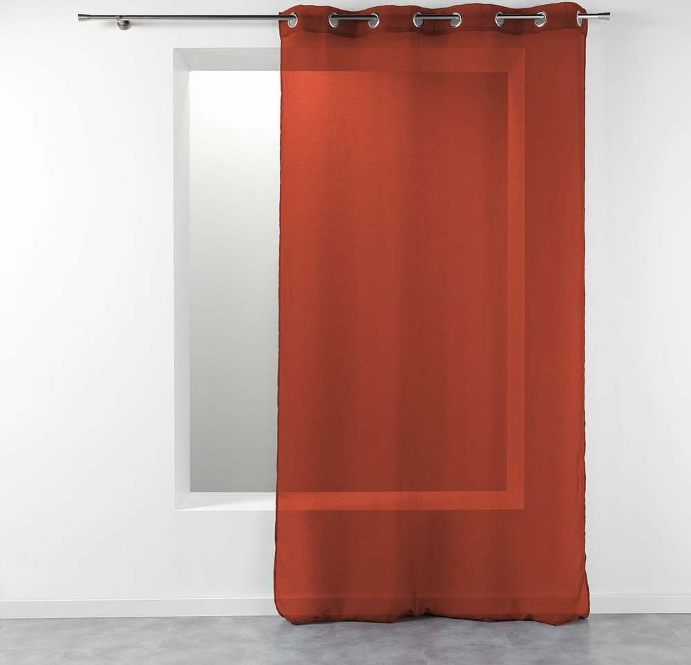 V terakotové barvě záclona 140x240 cm Telma – douceur d'intérieur Douceur d intérieur