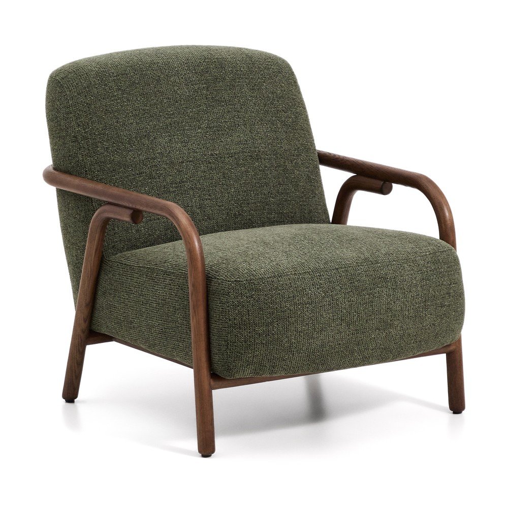 Tmavě zelené žinylkové křeslo Sylo – Kave Home Kave Home