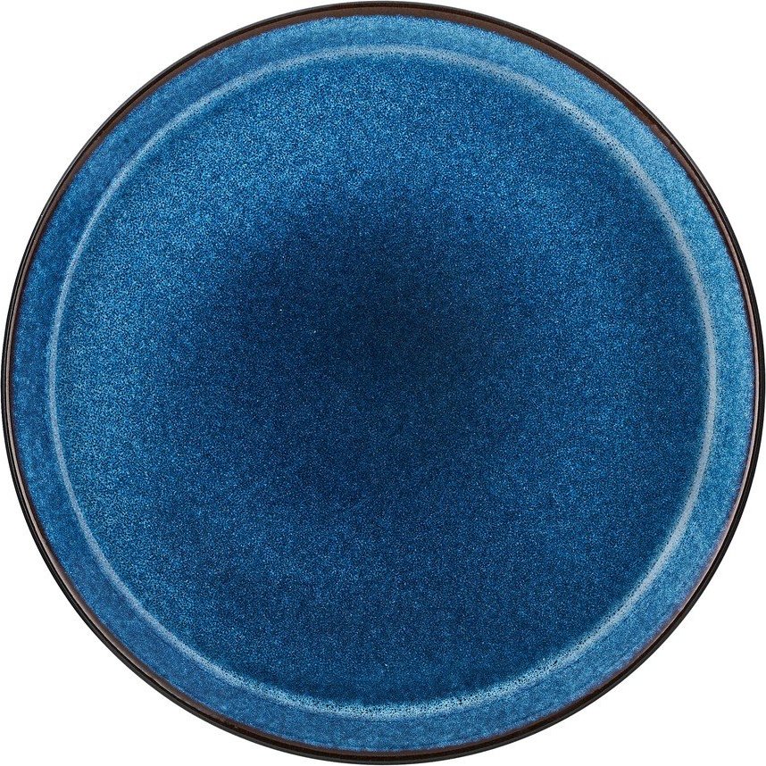 Černý/modrý talíř z kameniny ø 27 cm Gastro Dark Blue/Black – Bitz Bitz