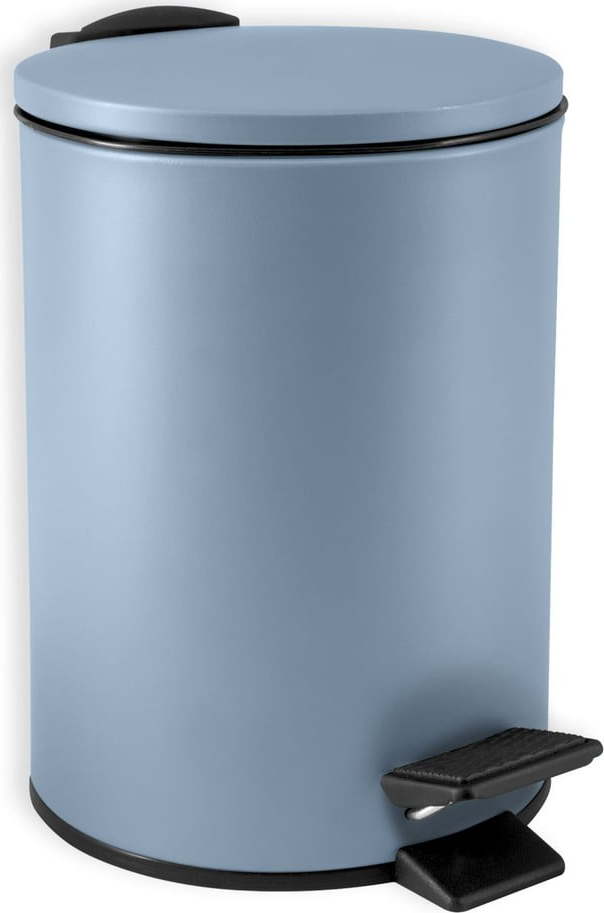 Světle modrý nášlapný ocelový odpadkový koš 3 l Adelar – Spirella SPIRELLA