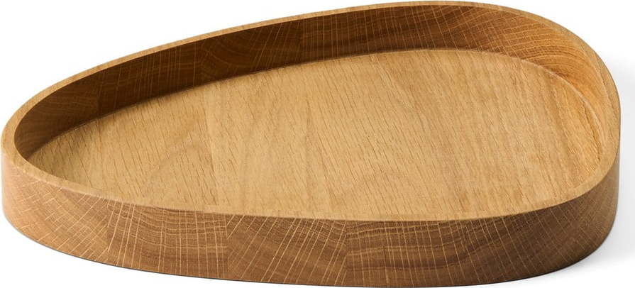 Dekorativní dřevěný úložný box v přírodní barvě 26x23x3 cm Curve L – LIND DNA Lind DNA