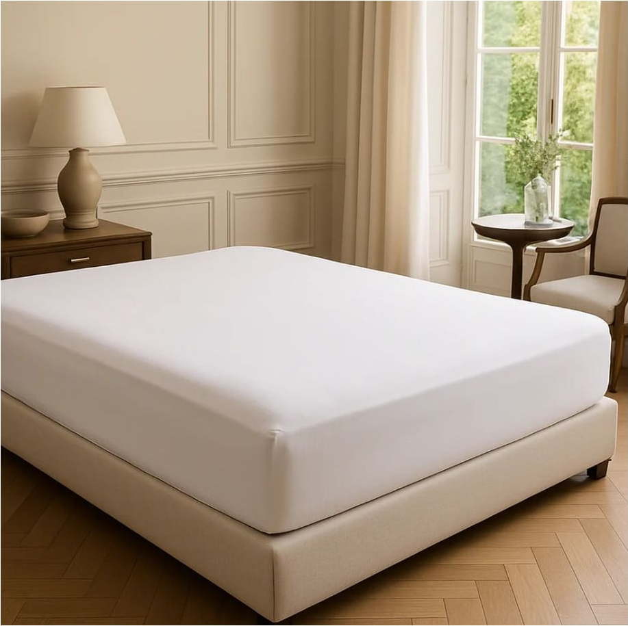 Bílé napínací prostěradlo z bavlny Renforcé 200x140 cm Ranforce – Mila Home Luxury Mila Home Luxury