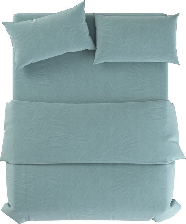 Světle modré lněné povlečení na jednolůžko 135x200 cm Aqua – Native Natural Native Natural