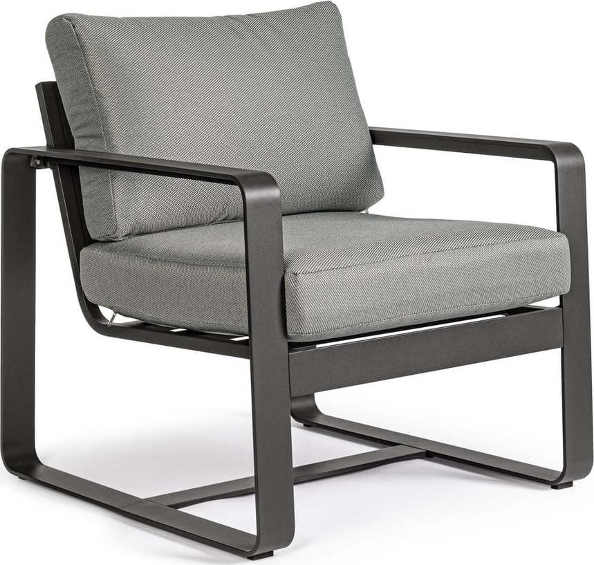 Šedé kovové zahradní křeslo Merrigan – Bizzotto Bizzotto