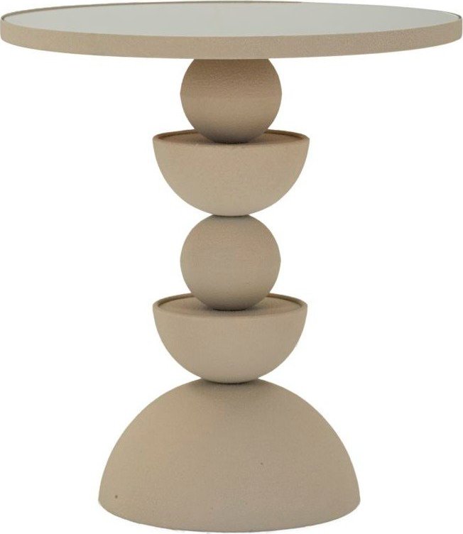 Kulatý odkládací stolek se skleněnou deskou ø 40