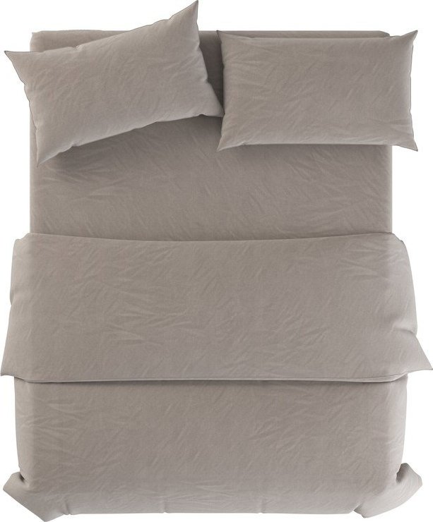 Světle šedé/taupe lněné povlečení na dvoulůžko 200x200 cm Natural – Native Natural Native Natural