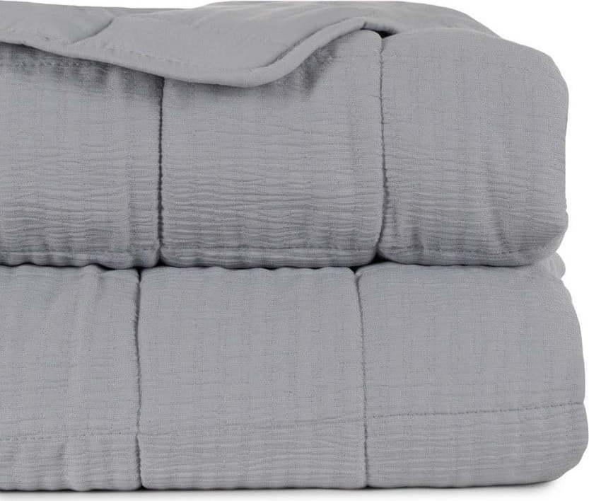 Šedý prošívaný přehoz 230x280 cm – Ixia Ixia