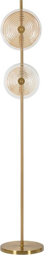 Stojací lampa ve zlaté barvě se skleněným stínidlem (výška 170 cm) Venice – Mauro Ferretti Mauro Ferretti