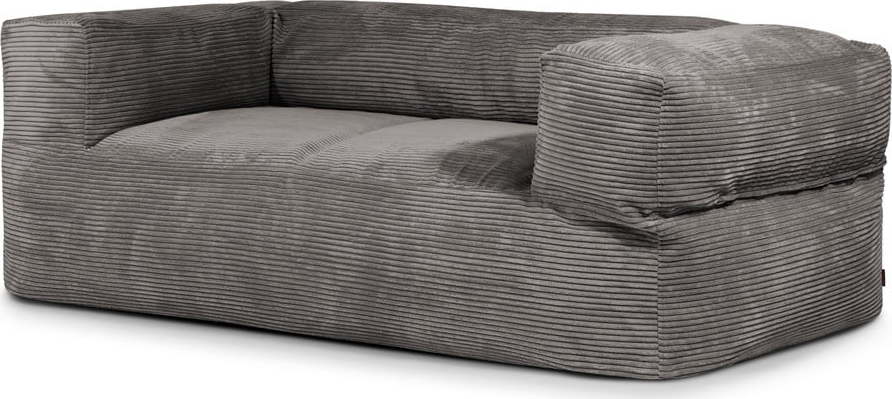 Tmavě šedý manšestrový sedací vak Sofa MooG – SLOWDOWN SLOWDOWN