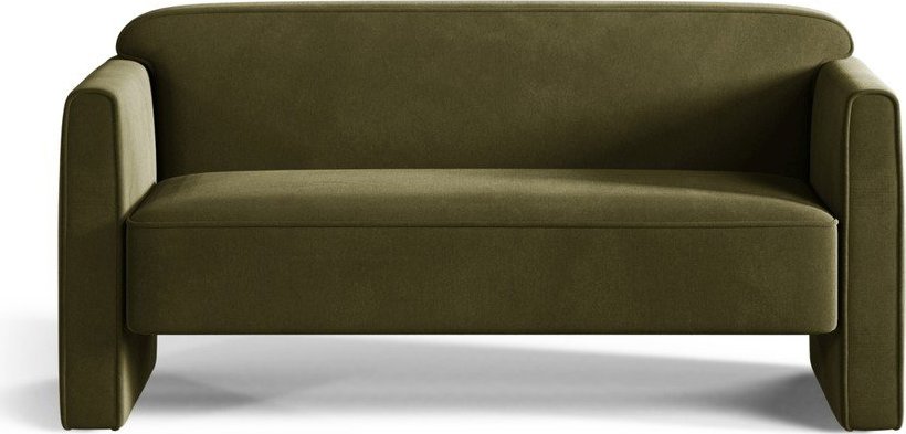 Zelená sametová pohovka 140 cm Abby – Micadoni Micadoni