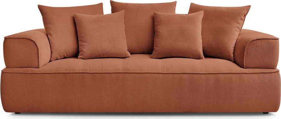 Žinylková pohovka v terakotové barvě 237 cm Whesley – Bobochic Paris Bobochic Paris