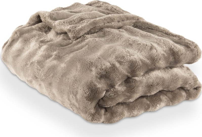 Taupe deka z mikroplyše 150x200 cm Wave – Tiseco Home Studio Tiseco Home Studio